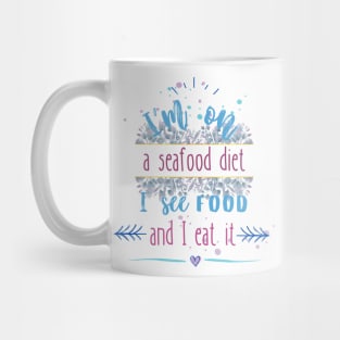 Seafood diet blue Mug